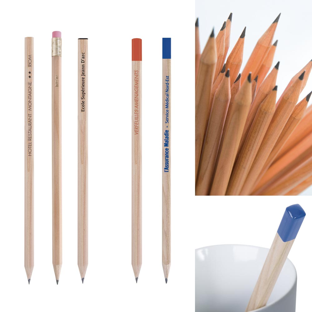 Crayons de papier en bois, fabrication France Compléments d'image