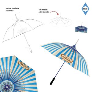 Parapluie mini motif carreaux 6 baleines anti-vent, manuel-5937