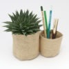 Pot a crayons en jute personnalise