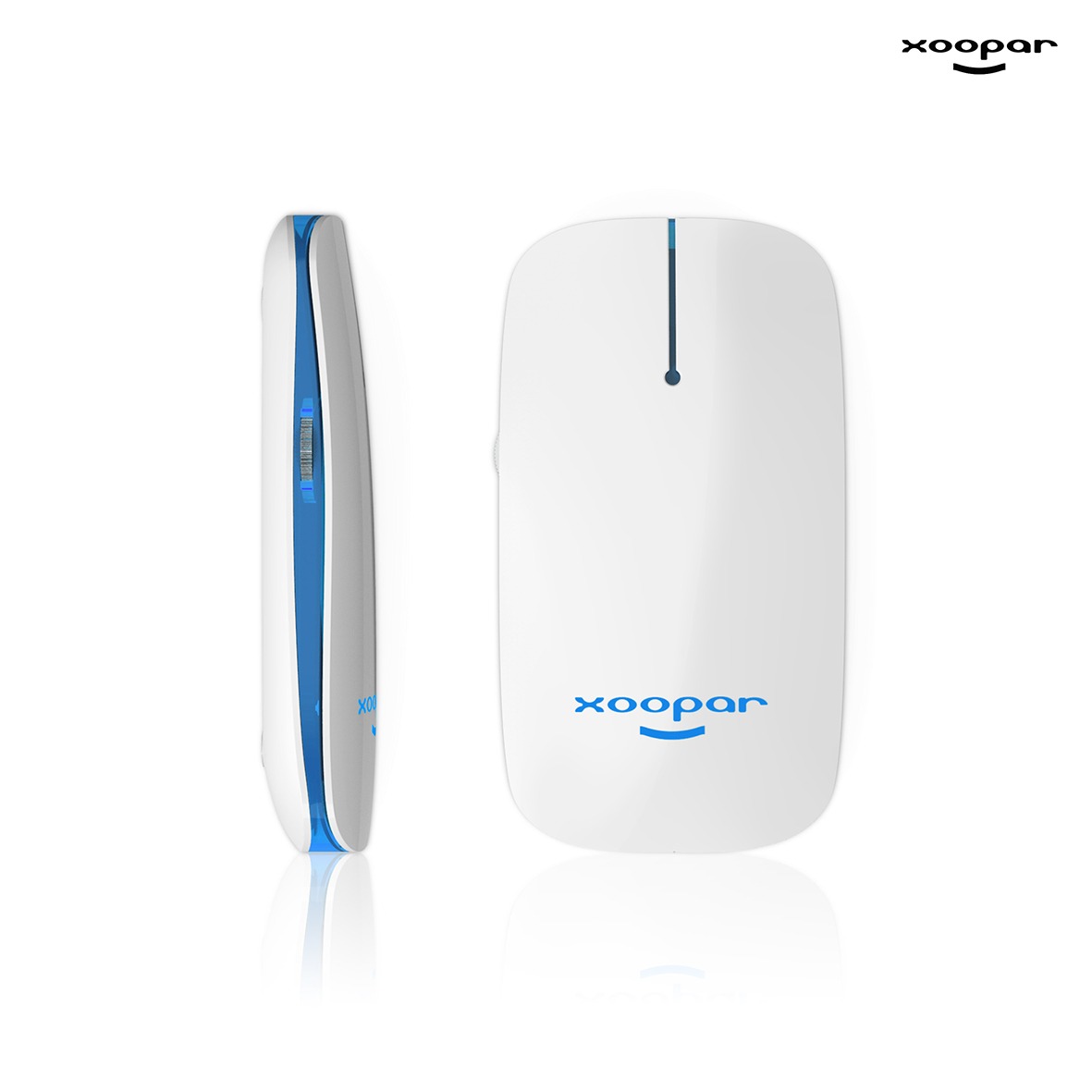 Souris ergonomique sans fil, sans pile, logo lumineux, Xoopar