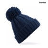 Bonnet tricot pompon beechfield personnalise-1