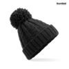 Bonnet tricot pompon beechfield personnalise-4