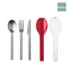 Mepal-Set 3 couverts acier inox-Europe-couleur-rouge