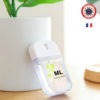 Flacon hydroalcoolique rechargeable 38 ML virucide EN14476 France parfum