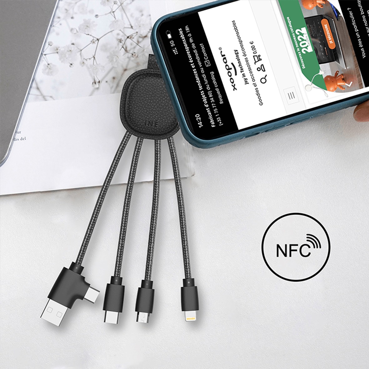 Cable xoopar ine smart NFC premium personnalise-4