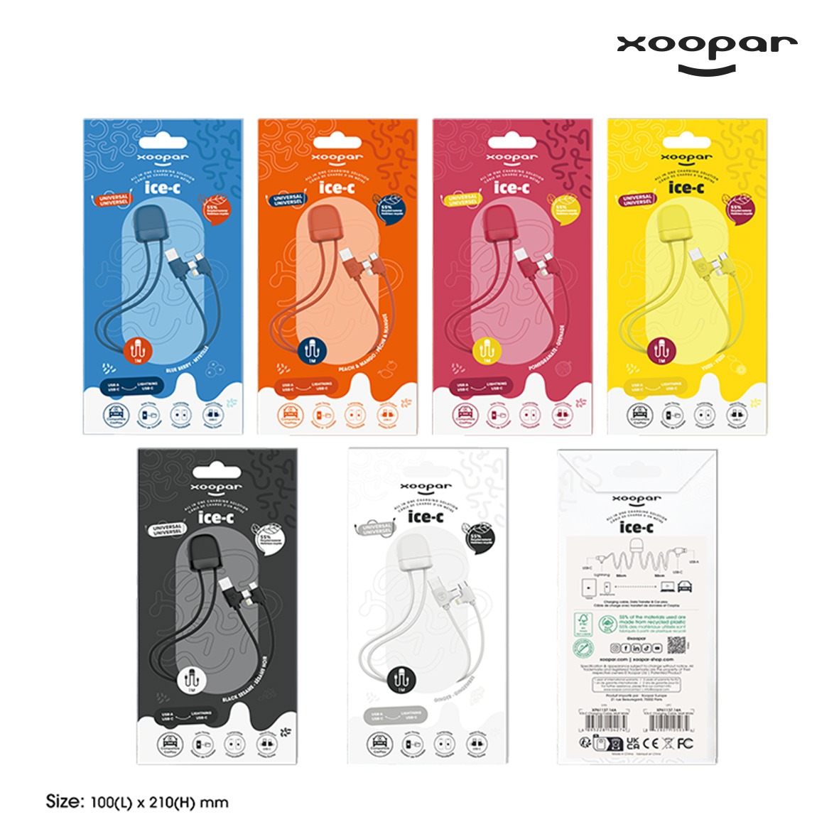 Cable multi connectiques Ice C Xoopar eco personnalise-7