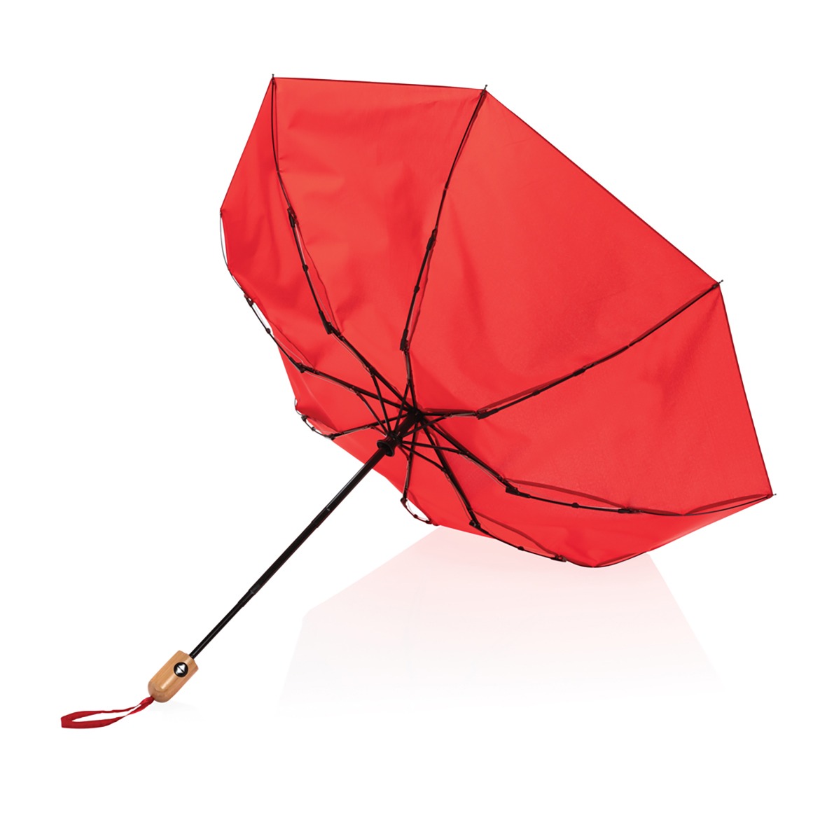 Parapluie poche bois recycle personnalisable-3