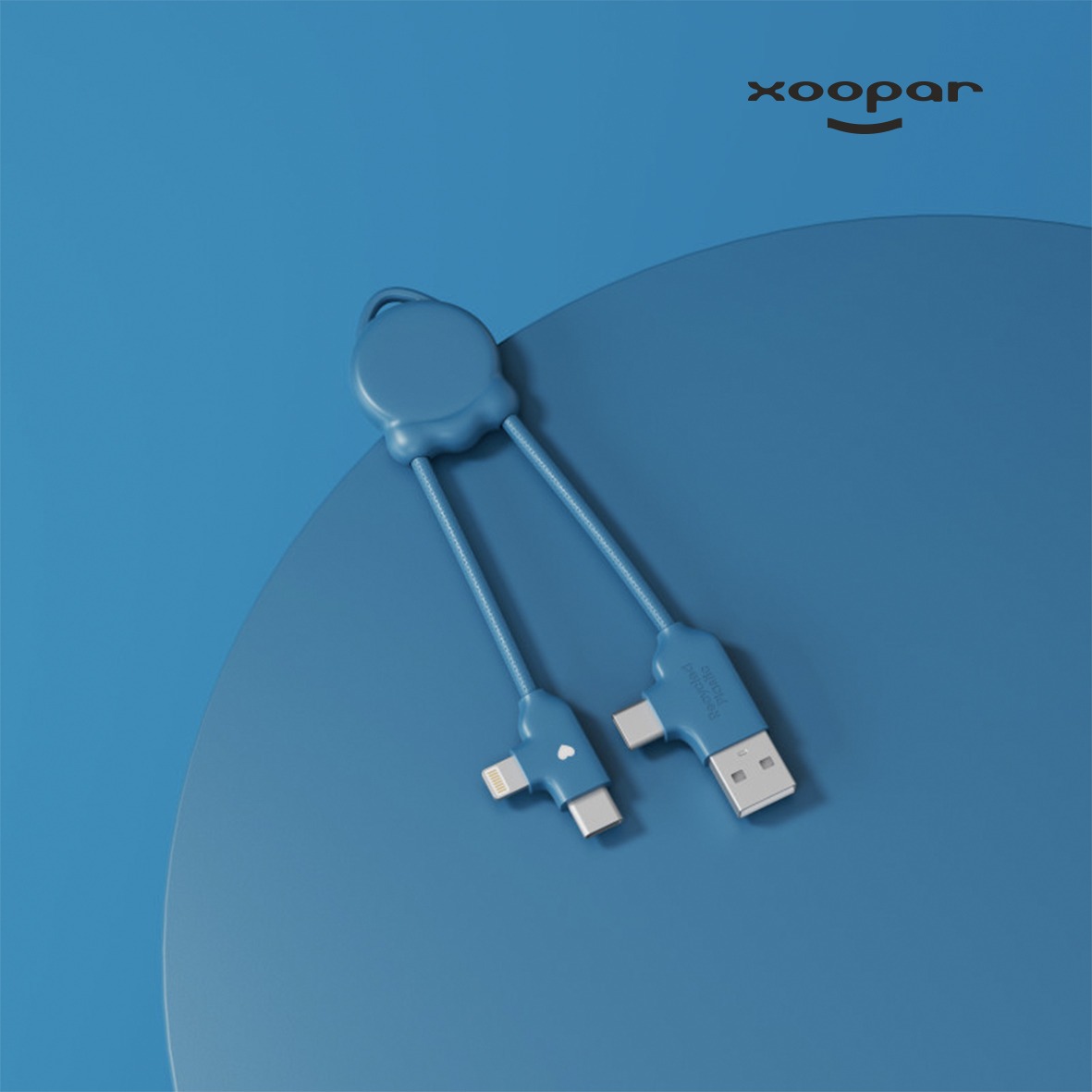 Cable charge universel eco recycle xoopar personnalisable-4
