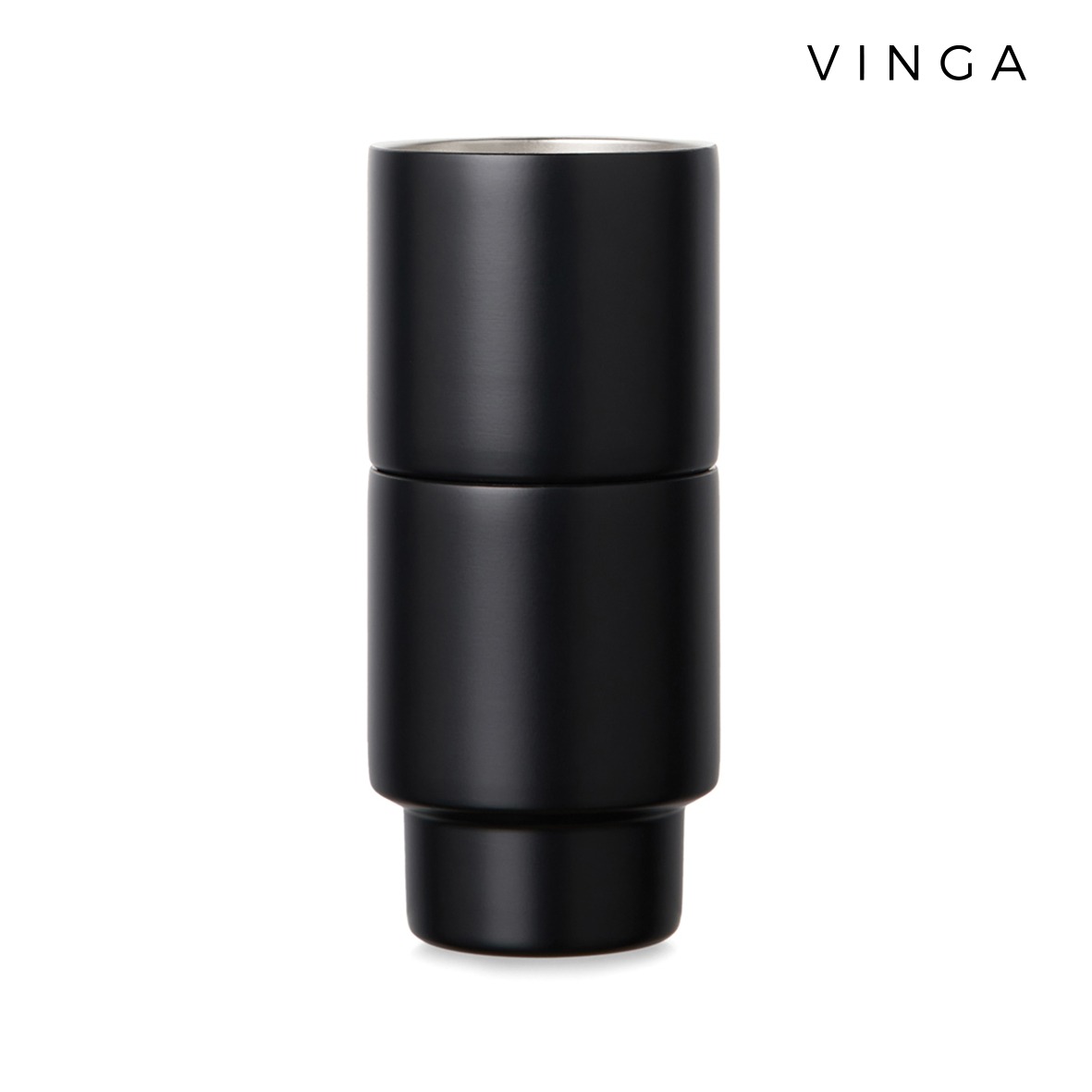 set de 2 tasses acier recycle noir-personnalisable-2 set de 2 tasses acier recycle noir-personnalisable-2