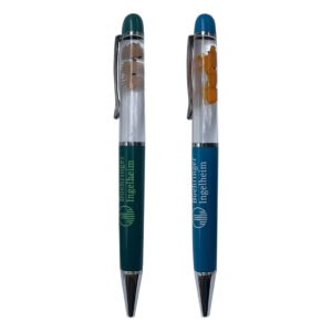 Stylos avec inserts flottants 3D, ou glissant, entièrement personnalisable, Liquid Pens